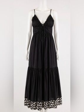 La Blanca Rod Beattie USA Black and White Long Maxi Boho Dress sz M